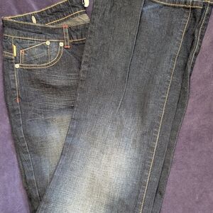 Akademiks Women's Dark Indigo Straight Leg Jeans